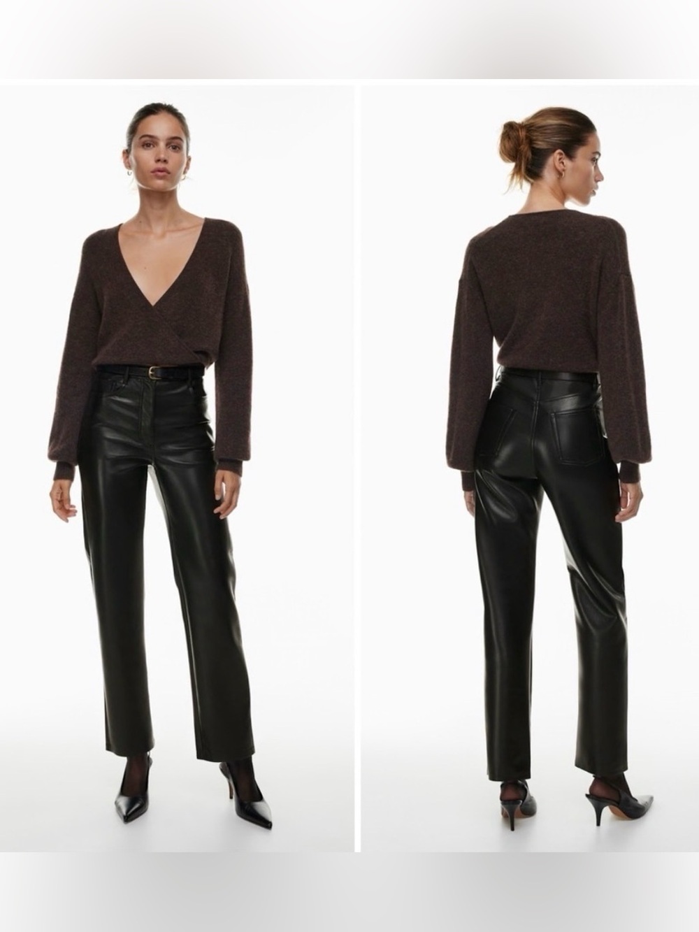 ARITZIA Leather PANTS NWOT